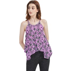 Pink Bat Flowy Camisole Tank Top