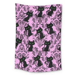 Pink Cats Large Tapestry by InPlainSightStyle