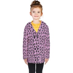 Pink Cat Kids  Double Breasted Button Coat