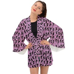 Pink Cat Long Sleeve Kimono by InPlainSightStyle