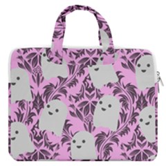 Pink Ghosts Macbook Pro13  Double Pocket Laptop Bag by InPlainSightStyle