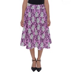 Pink Ghost Perfect Length Midi Skirt by InPlainSightStyle