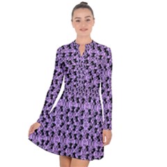 Purple Cat Long Sleeve Panel Dress by InPlainSightStyle