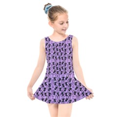 Purple Cat Kids  Skater Dress Swimsuit by InPlainSightStyle
