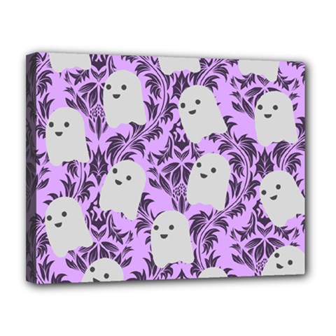 Purple Ghosts Canvas 14  X 11  (stretched) by InPlainSightStyle