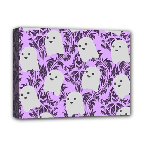 Purple Ghosts Deluxe Canvas 16  X 12  (stretched) 