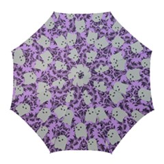 Purple Ghosts Golf Umbrellas by InPlainSightStyle