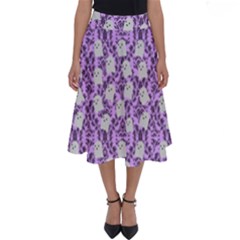 Purple Ghost Perfect Length Midi Skirt by InPlainSightStyle