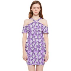 Purple Ghost Shoulder Frill Bodycon Summer Dress by InPlainSightStyle