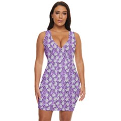 Purple Ghost Draped Bodycon Dress by InPlainSightStyle