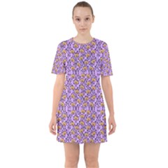 Purple Jack Sixties Short Sleeve Mini Dress by InPlainSightStyle