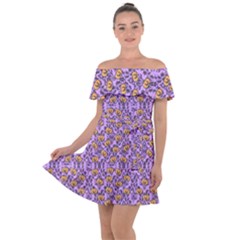 Purple Jack Off Shoulder Velour Dress by InPlainSightStyle