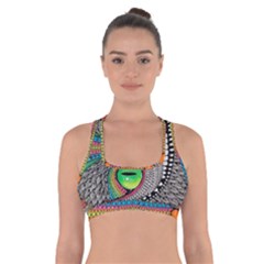 Alice In Wonderland Cat Cross Back Sports Bra by artworkshop