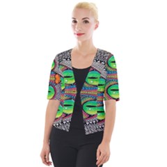 Alice In Wonderland Cat Cropped Button Cardigan by artworkshop