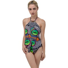 Alice In Wonderland Cat Go With The Flow One Piece Swimsuit by artworkshop