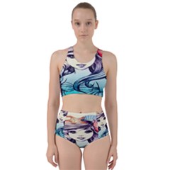 Beautifull Ariel Little Mermaid  Painting Racer Back Bikini Set by artworkshop