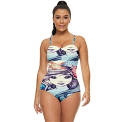 Beautifull Ariel Little Mermaid  Painting Retro Full Coverage Swimsuit by artworkshop