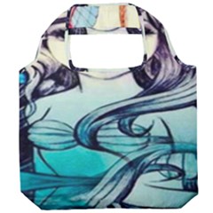 Beautifull Ariel Little Mermaid  Painting Foldable Grocery Recycle Bag by artworkshop