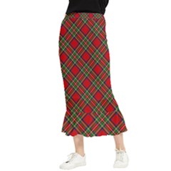 Royal Stewart Tartan Maxi Fishtail Chiffon Skirt by sifis