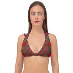 Royal Stewart Tartan Double Strap Halter Bikini Top by sifis