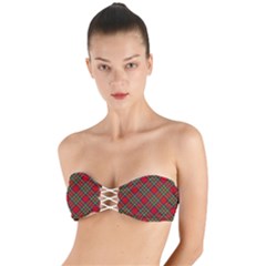 Royal Stewart Tartan Twist Bandeau Bikini Top by sifis