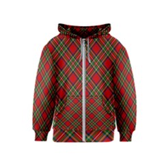 Royal Stewart Tartan Kids  Zipper Hoodie by sifis