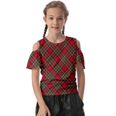 Royal Stewart Tartan Kids  Butterfly Cutout Tee by sifis