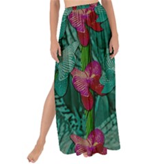 Rare Excotic Forest Of Wild Orchids Vines Blooming In The Calm Maxi Chiffon Tie-up Sarong by pepitasart