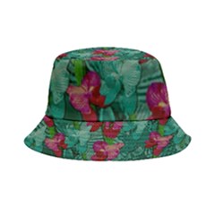Rare Excotic Forest Of Wild Orchids Vines Blooming In The Calm Inside Out Bucket Hat by pepitasart