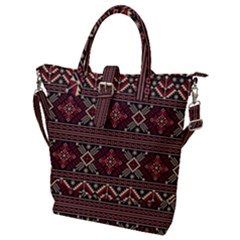 Ukrainian-folk-seamless-pattern-ornament Buckle Top Tote Bag by Wegoenart