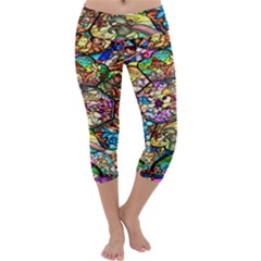 Character Disney Stained Capri Yoga Leggings by artworkshop