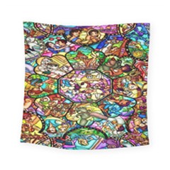 Character Disney Stained Square Tapestry (small) by artworkshop