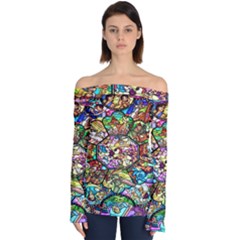 Character Disney Stained Off Shoulder Long Sleeve Top by artworkshop