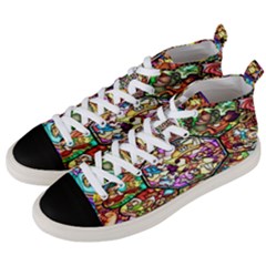 Character Disney Stained Men s Mid-top Canvas Sneakers