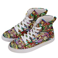 Character Disney Stained Men s Hi-top Skate Sneakers by artworkshop