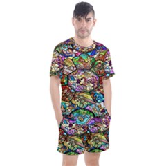 Character Disney Stained Men s Mesh Tee and Shorts Set