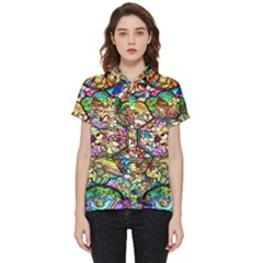 Character Disney Stained Short Sleeve Pocket Shirt by artworkshop