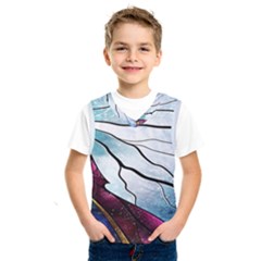 Anna Disney Frozen Stained Glass Kids  Basketball Tank Top by artworkshop