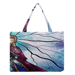 Anna Disney Frozen Stained Glass Medium Tote Bag by artworkshop