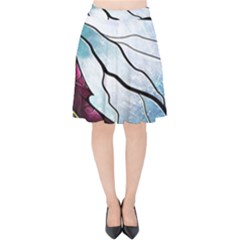 Anna Disney Frozen Stained Glass Velvet High Waist Skirt by artworkshop