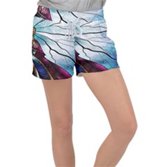 Anna Disney Frozen Stained Glass Velour Lounge Shorts by artworkshop