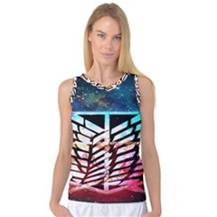 Attack On Titan Shingeki Galaxy Women s Basketball Tank Top by artworkshop