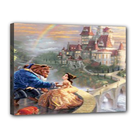 Beauty And The Beast Castle Canvas 16  X 12  (stretched) by artworkshop