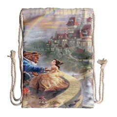 Beauty And The Beast Castle Drawstring Bag (large) by artworkshop