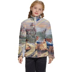 Beauty And The Beast Castle Kids  Puffer Bubble Jacket Coat