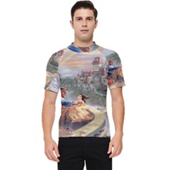 Beauty And The Beast Castle Men s Short Sleeve Rash Guard by artworkshop