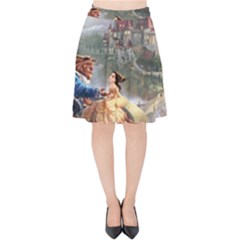 Beauty And The Beast Castle Velvet High Waist Skirt by artworkshop