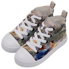 Beauty And The Beast Castle Kids  Mid-top Canvas Sneakers by artworkshop