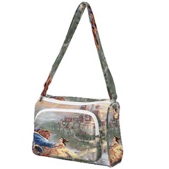 Beauty And The Beast Castle Front Pocket Crossbody Bag by artworkshop