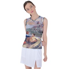 Beauty And The Beast Castle Women s Sleeveless Sports Top by artworkshop